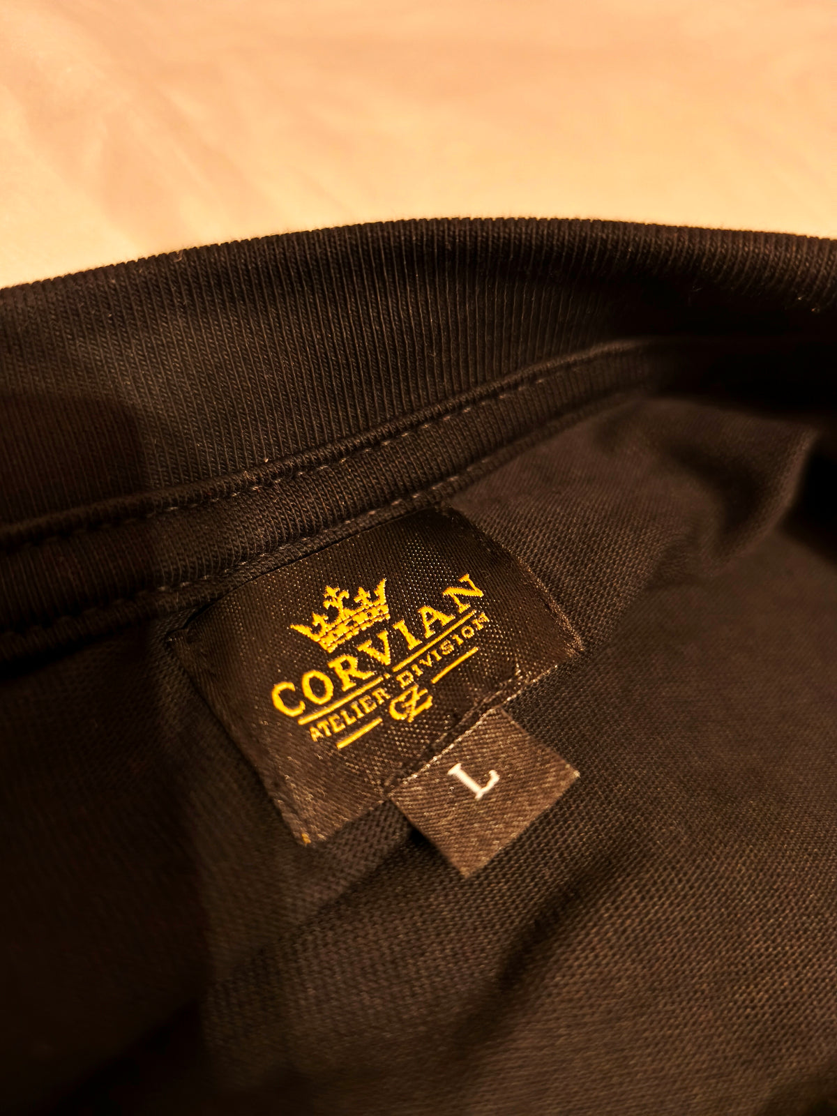 FIRST SIN Oversized Heavyweight Tee – Black/Gold | CORVIAN