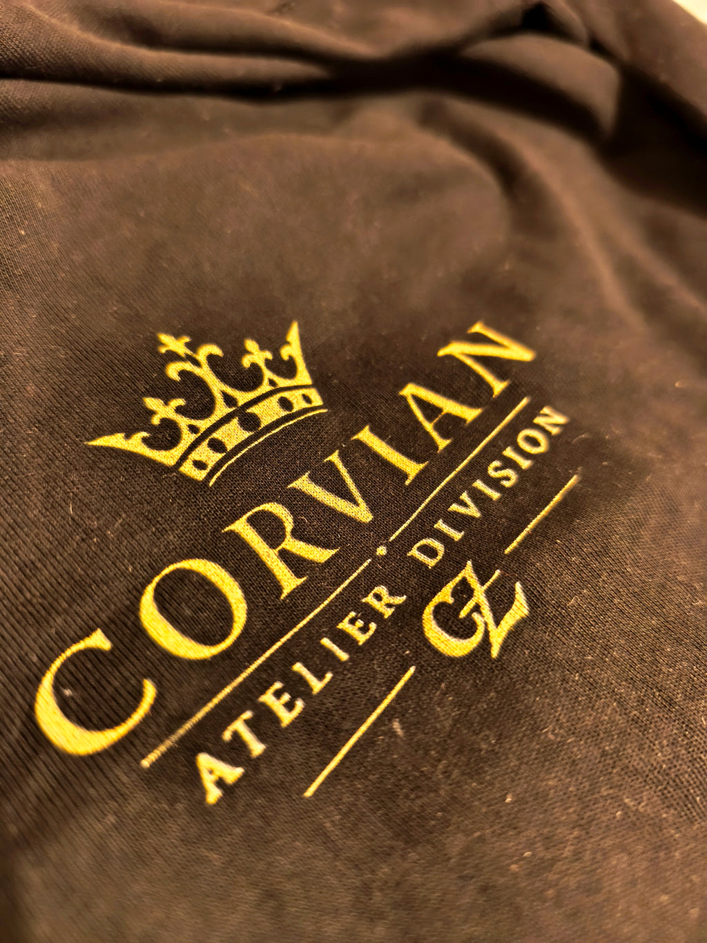 FIRST SIN Oversized Heavyweight Tee – Black/Gold | CORVIAN